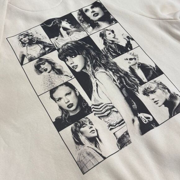 Taylor Swift THE ERAS TOUR Beige Hoodie size Medium RARE Merch AUTHENTIC 2024 - Picture 4 of 5